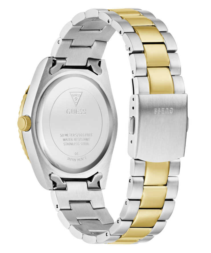 Guess Connoisseur Men's Green Dial Two Tone Steel Watch