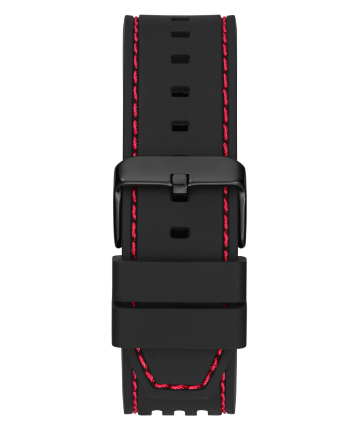 Guess Men's Automatic Black Silicone Strap Watch Snake Edition