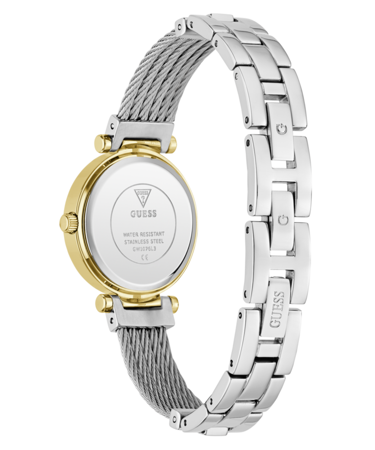 Guess Mini Soho Women's Gold & Silver Green Dial Crystal Watch
