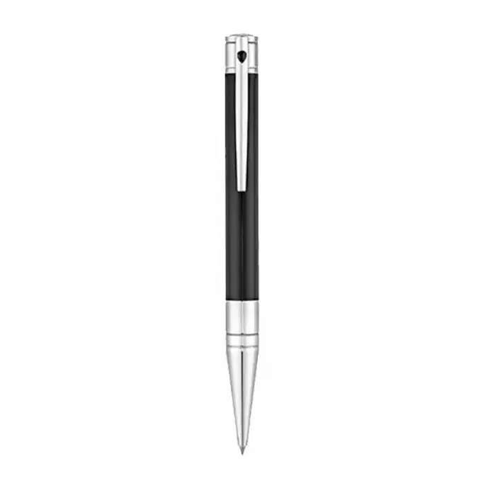 S.T. Dupont D-Initial Chrome Black Pen