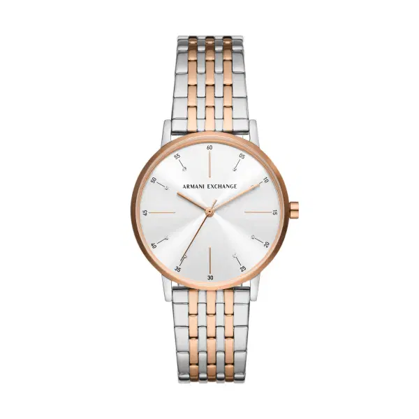 Armani Exchange ladies watch steel silver , Rose gold