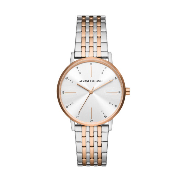 Armani Exchange ladies watch steel silver , Rose gold