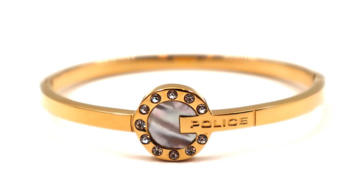 Police Women's Gold Bracelet with Sparkling Stones