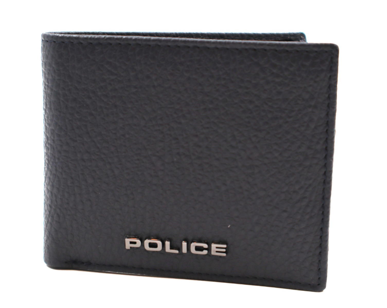 Police Men's Wallet - Black Leather with Card Holder 