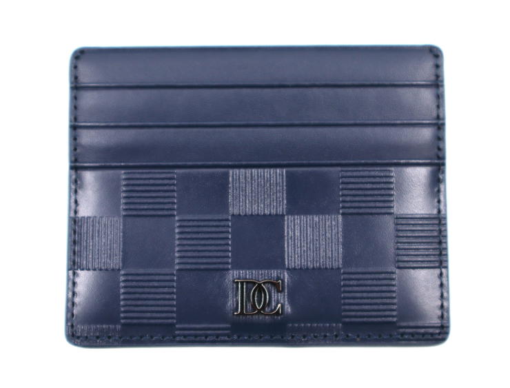 DICI Milano Men's Navy Leather Card Holder