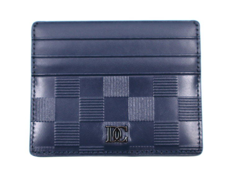DICI Milano Men's Navy Leather Card Holder