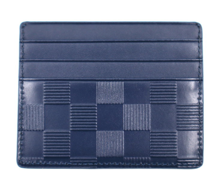 DICI Milano Men's Navy Leather Card Holder