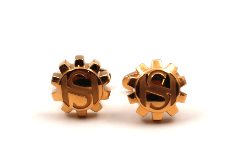 Saint Honore Men Gold Tone Cufflinks