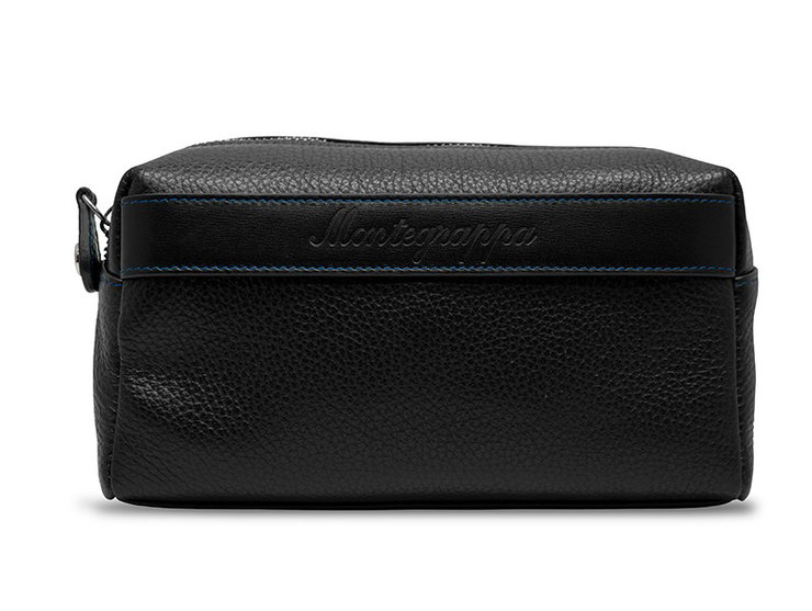Montegrappa Leather Clutch Bag Black