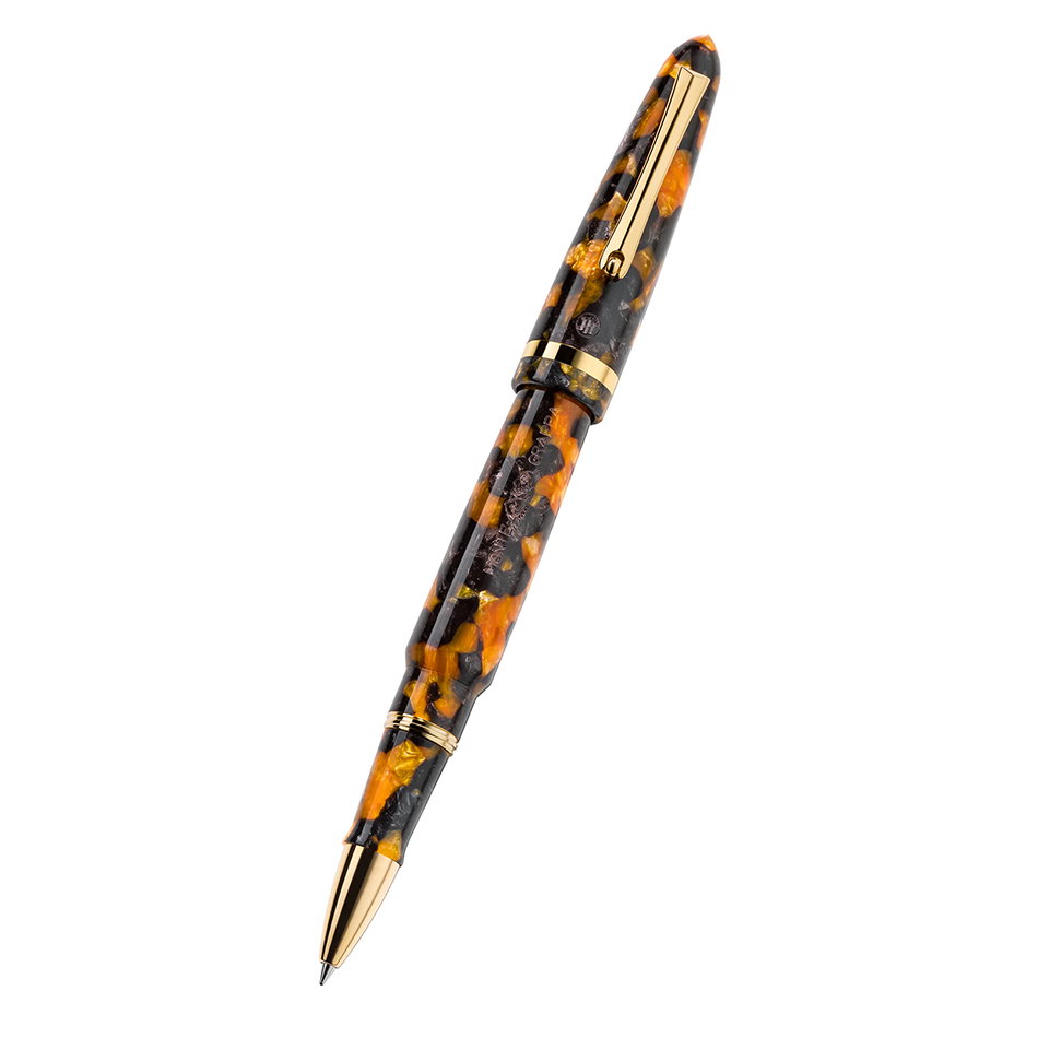 Montegrappa Venetia Havana Amber Rollerball pen, Gold 