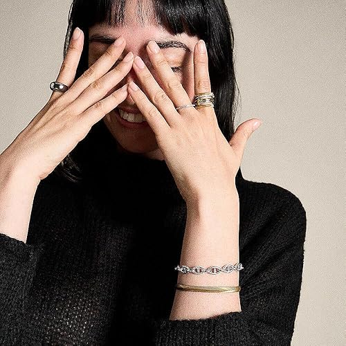 Fossil Women's Silver-Tone Logo Link Chain Bracelet