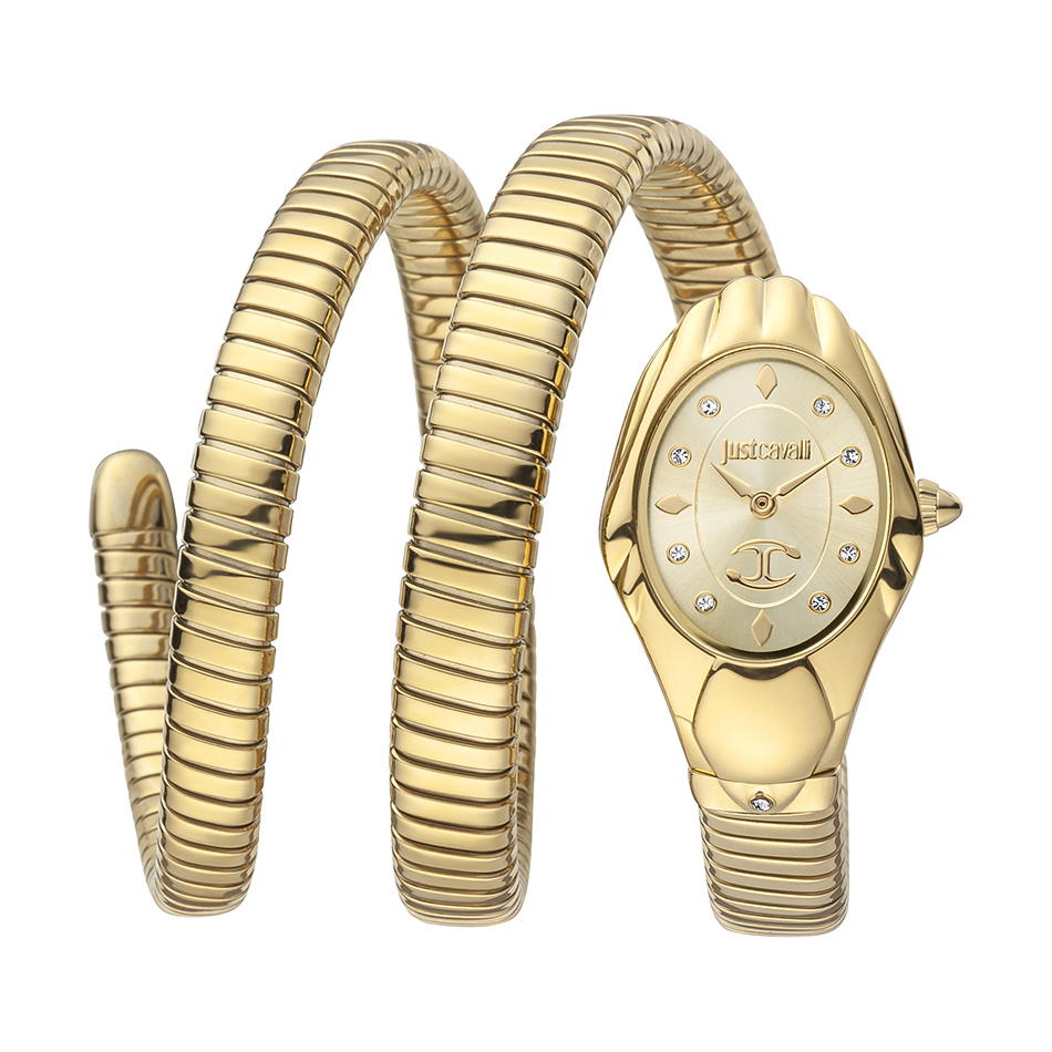 Just Cavalli Serpente Emozioni Watch for women steel Gold
