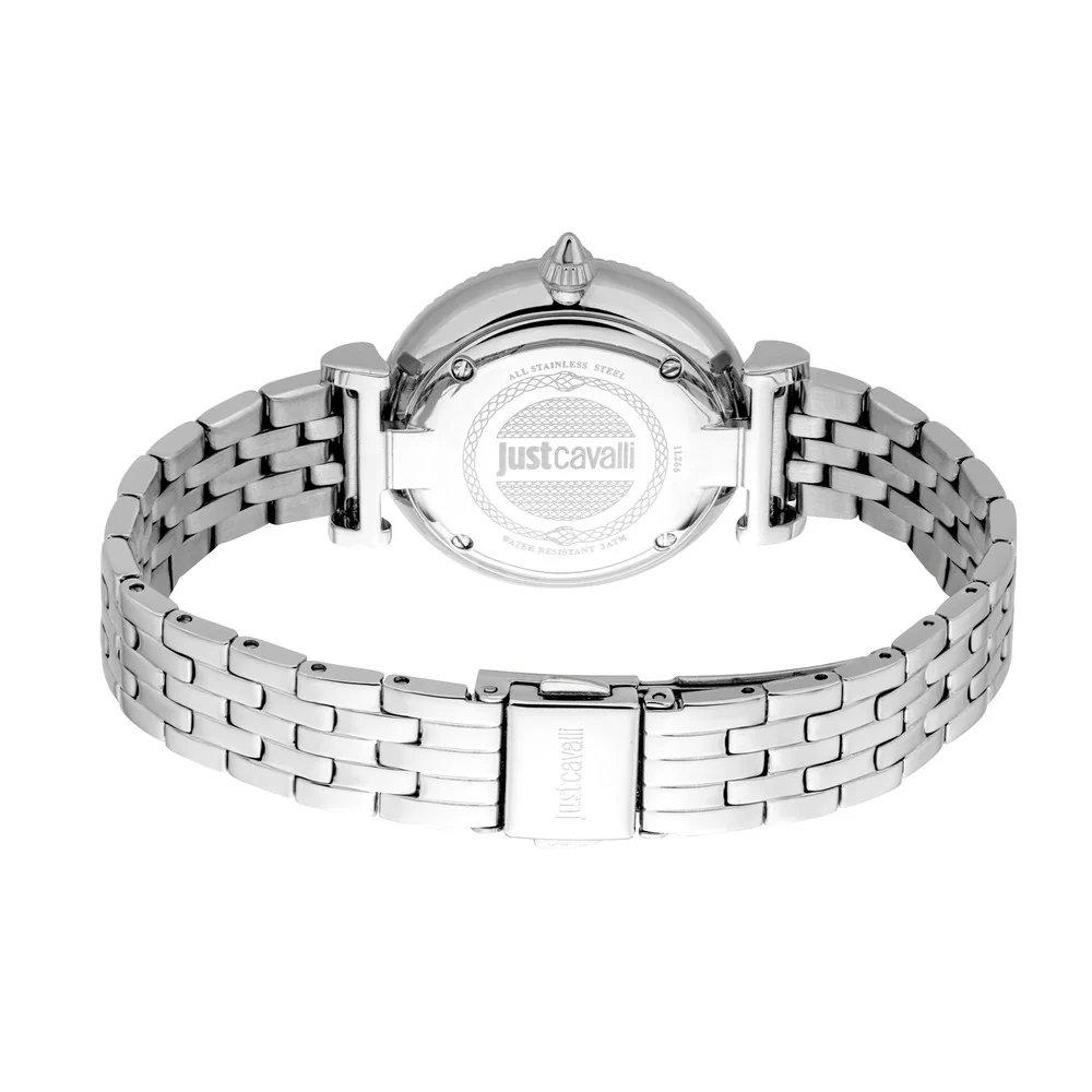 Just Cavalli Animalier ladies watch steel silver , Blue 