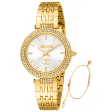 طقم ساعة فارينا للسيدات من جست كافالى مكون من قطعتين 