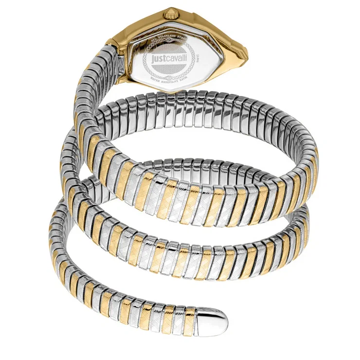 Just Cavalli Mesmerizing Snake Ladies Two Tone Watch