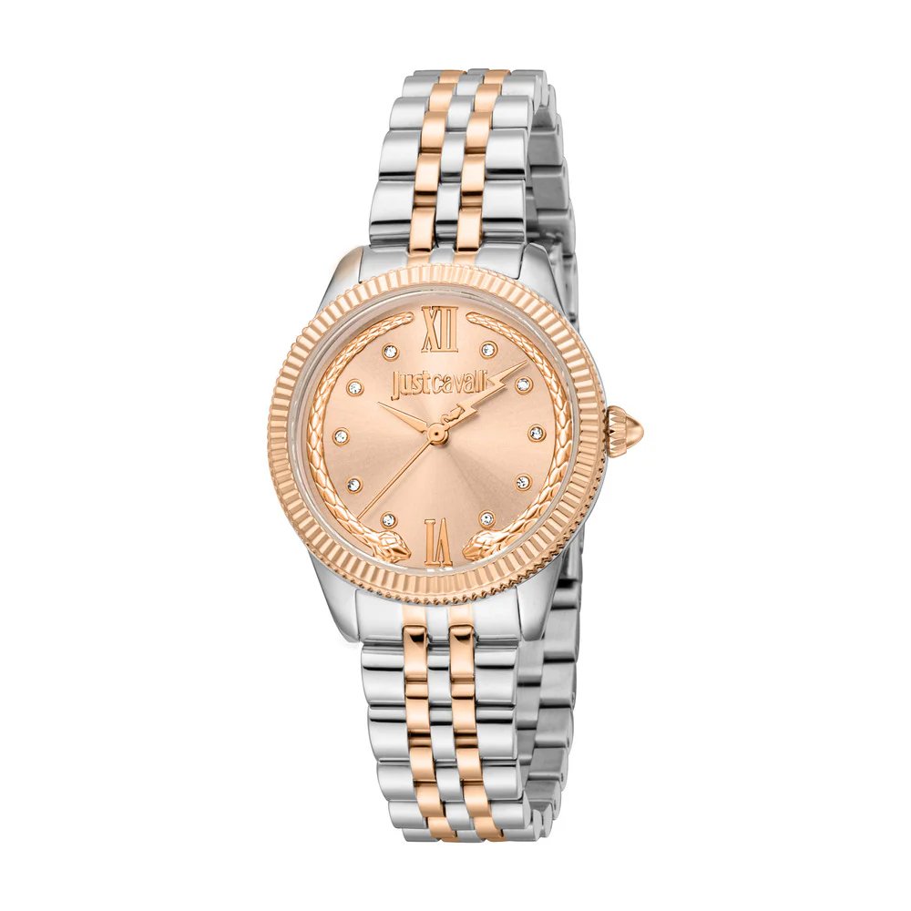 Just Cavalli Valentine's Watch With Bracelet - Rose gold , Silver