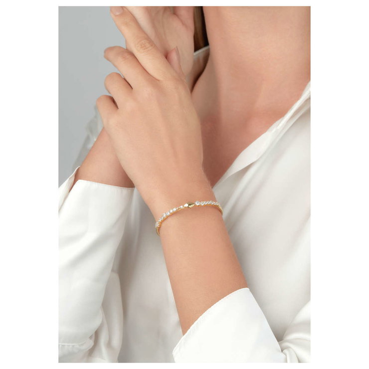 Just Cavalli ladies bangle stainless steel gold with crystal