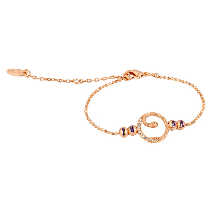 Just Cavalli bracelet for women steel rose gold with crystal