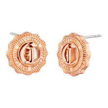 حلق للنساء مع شعار جست كافالى استيل لون ذهبى مع صدف 