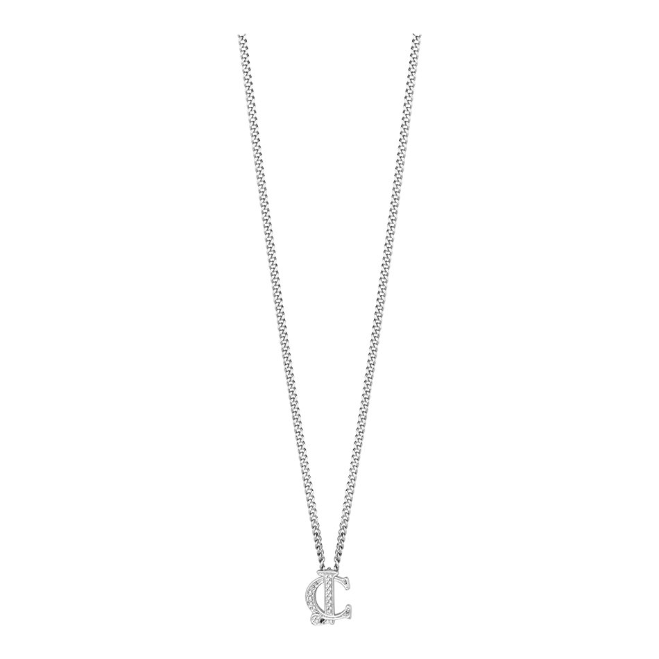 Just Cavalli women logo necklace stainless steel silver