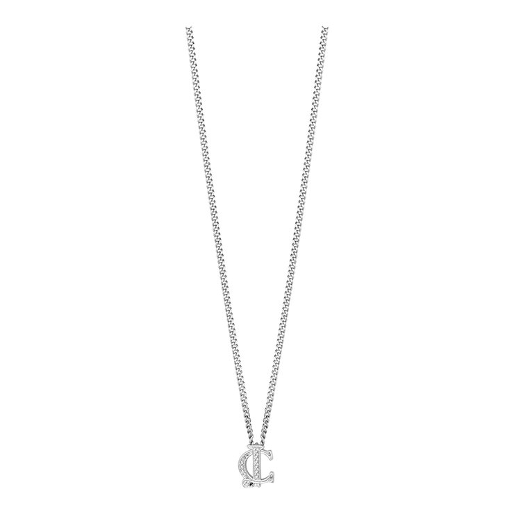Just Cavalli women logo necklace stainless steel silver