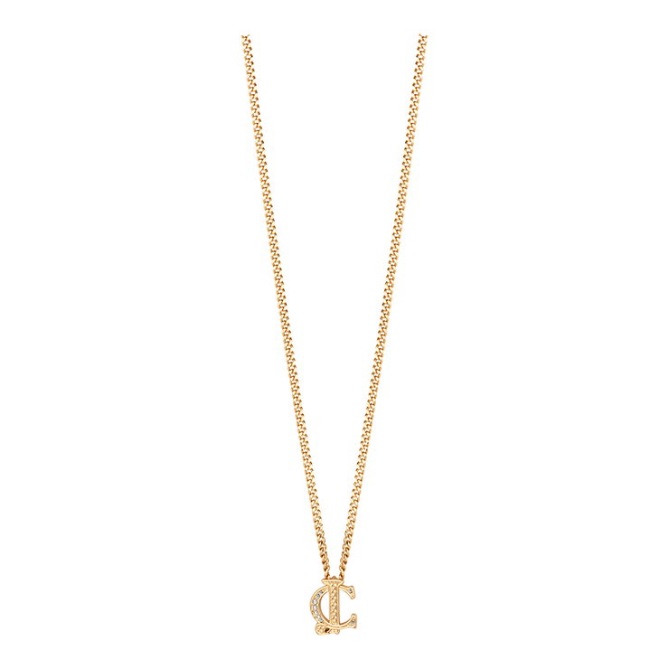 Just Cavalli women logo necklace stainless steel gold