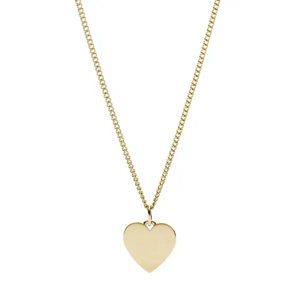 Fossil Drew Heart Gold-Tone Stainless Steel Ladies Necklace