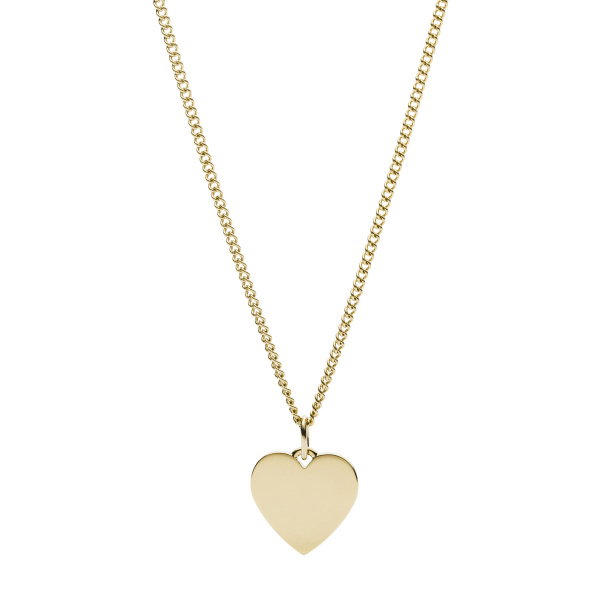Fossil Drew Heart Gold-Tone Stainless Steel Ladies Necklace