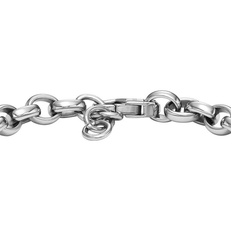 Fossil Men engraving bracelet harlow, stainless steel silver