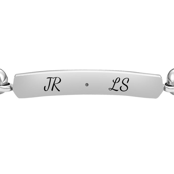 Fossil Men engraving bracelet harlow, stainless steel silver