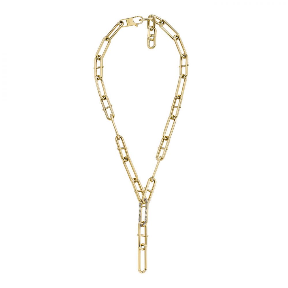 Fossil Heritage Gold-Coloured Ladies Necklace With Crystal