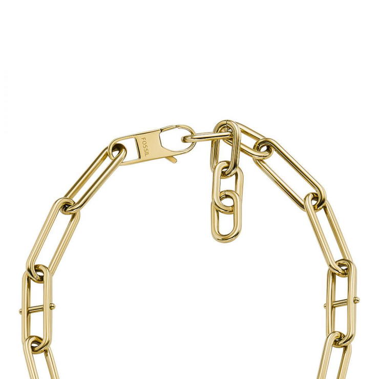 Fossil Heritage Gold-Coloured Ladies Necklace With Crystal