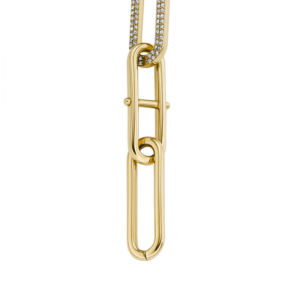 Fossil Heritage Gold-Coloured Ladies Necklace With Crystal