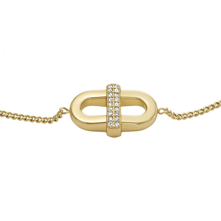 Fossil Heritage Gold-Coloured Ladies Bracelet With Crystal