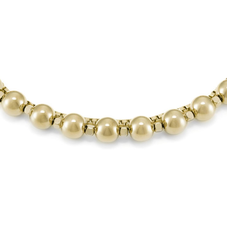 Fossil Women's Gold Beaded Double Chain Bracelet