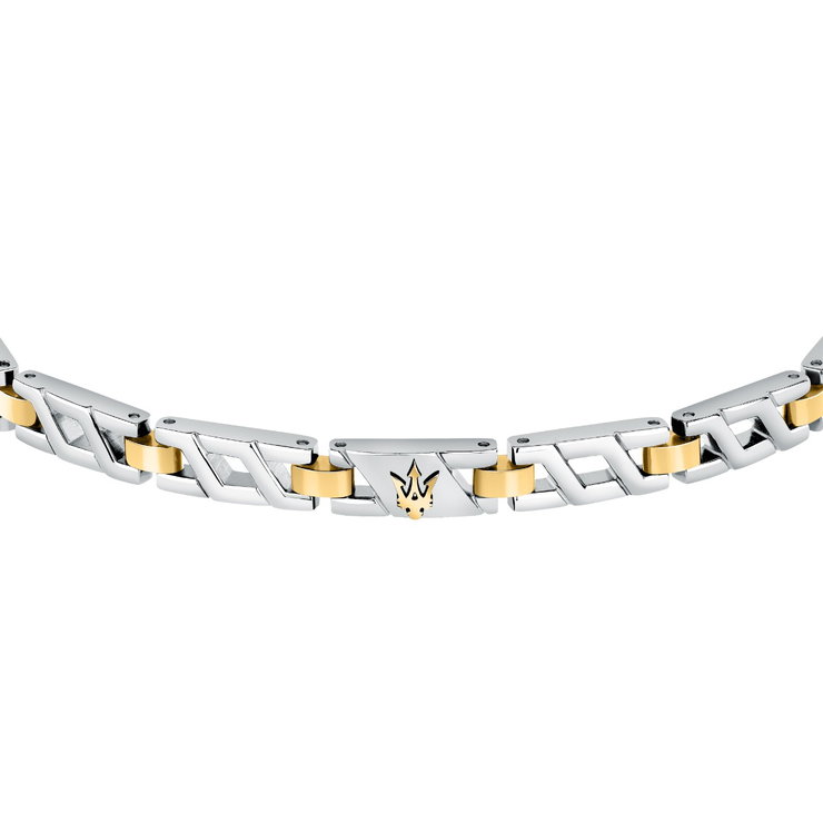 Maserati ICONIC bracelet steel gold , Silver size 18.5+3CM
