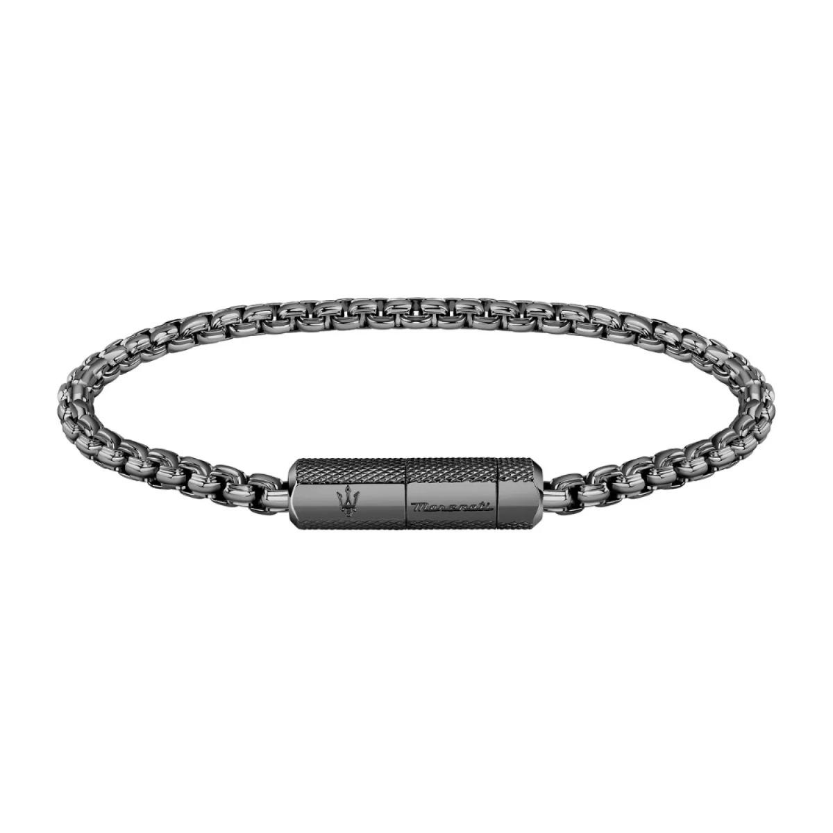 Maserati bracelet for men Stainless Steel gun metal 
