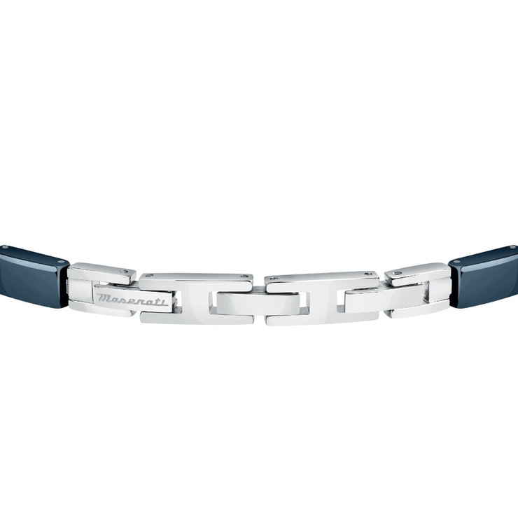 Maserati CERAMIC bracelet for men steel silver , Blue