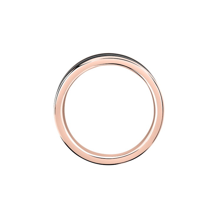 Maserati J logo men ring stainless steel rose gold size 19