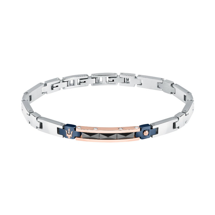 Maserati CERAMIC logo bracelet steel Silver size 18.5+3CM