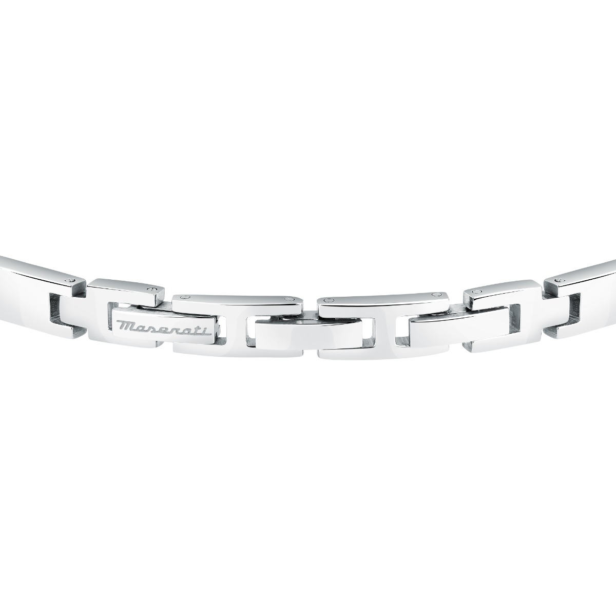 Maserati CERAMIC logo bracelet steel Silver size 18.5+3CM
