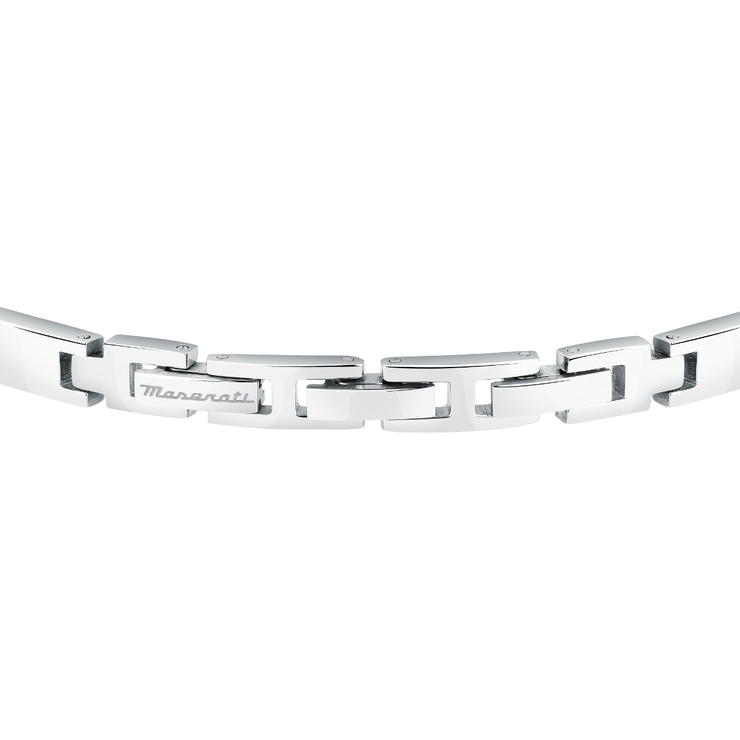 Maserati CERAMIC logo bracelet steel Silver size 18.5+3CM