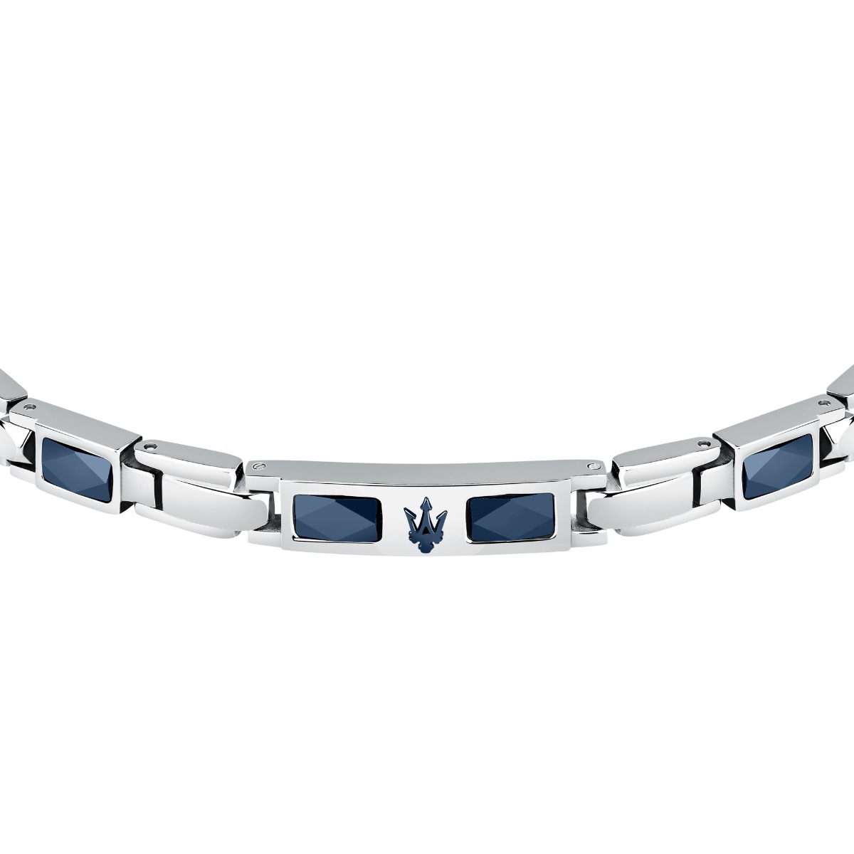Maserati CERAMIC bracelet steel blue , Silver size 18.5+3CM