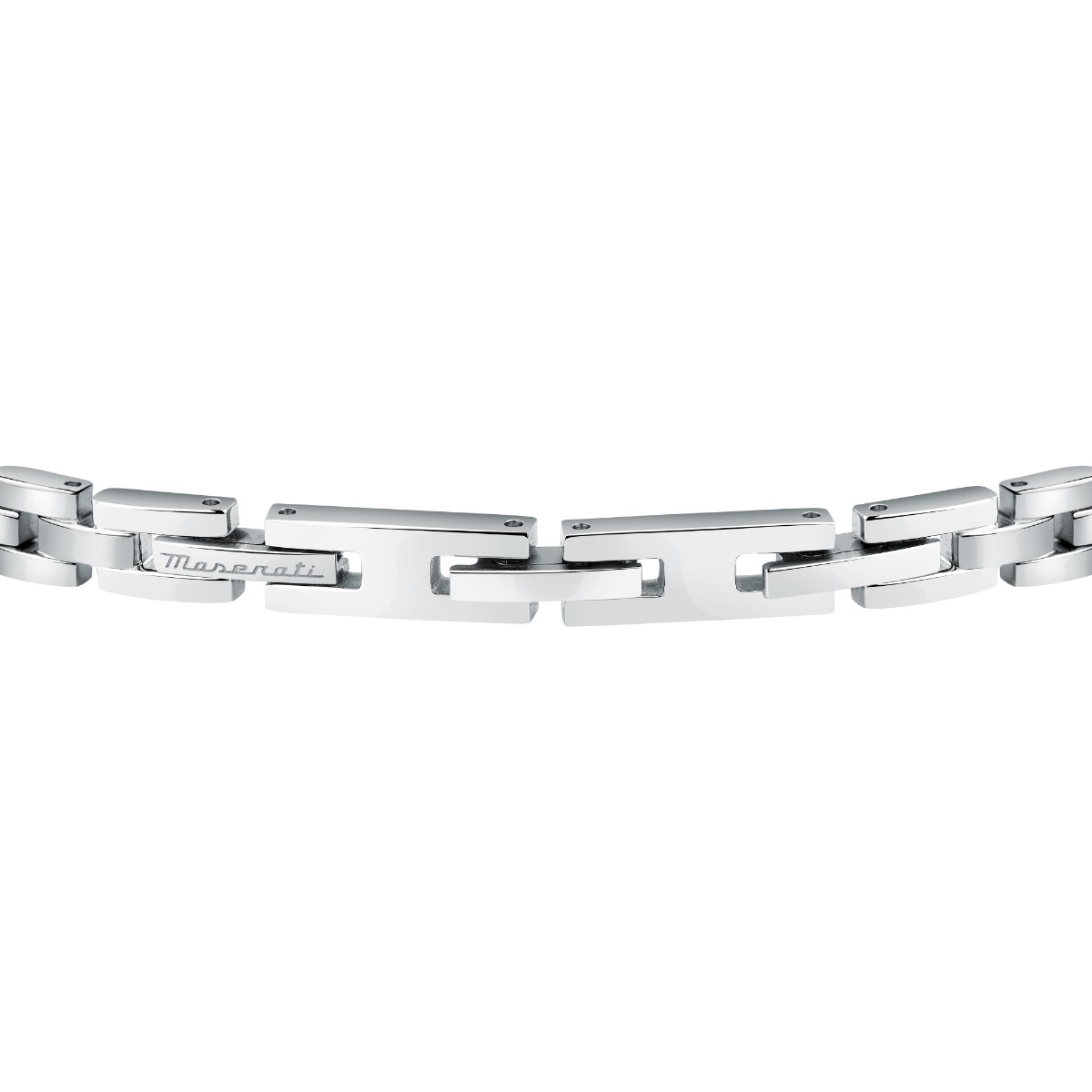 Maserati ICONIC bracelet silver , Black with crystal size 18.5+3CM