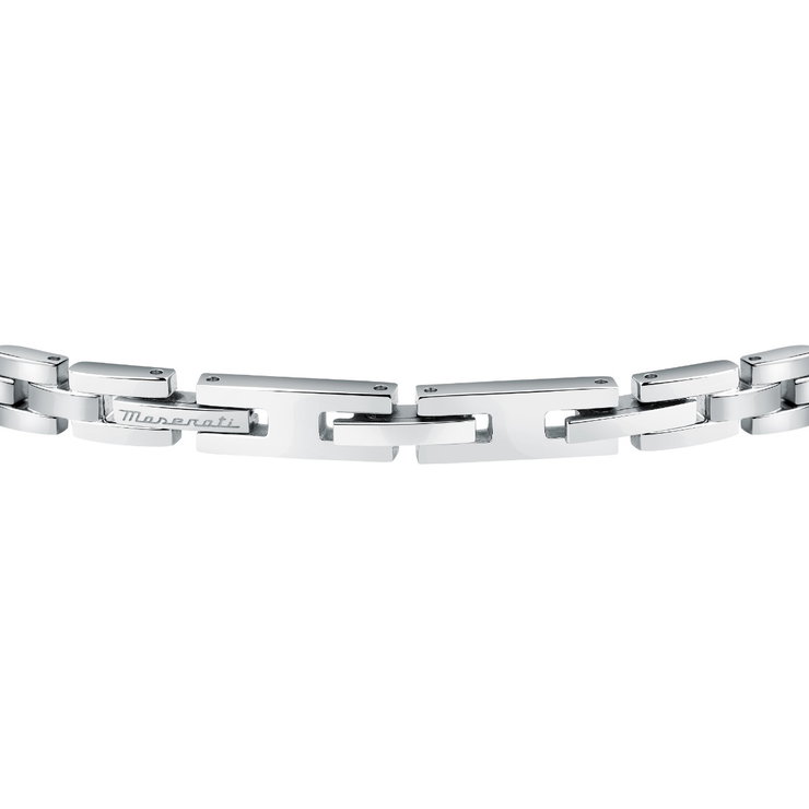 Maserati ICONIC bracelet silver , Black with crystal size 18.5+3CM