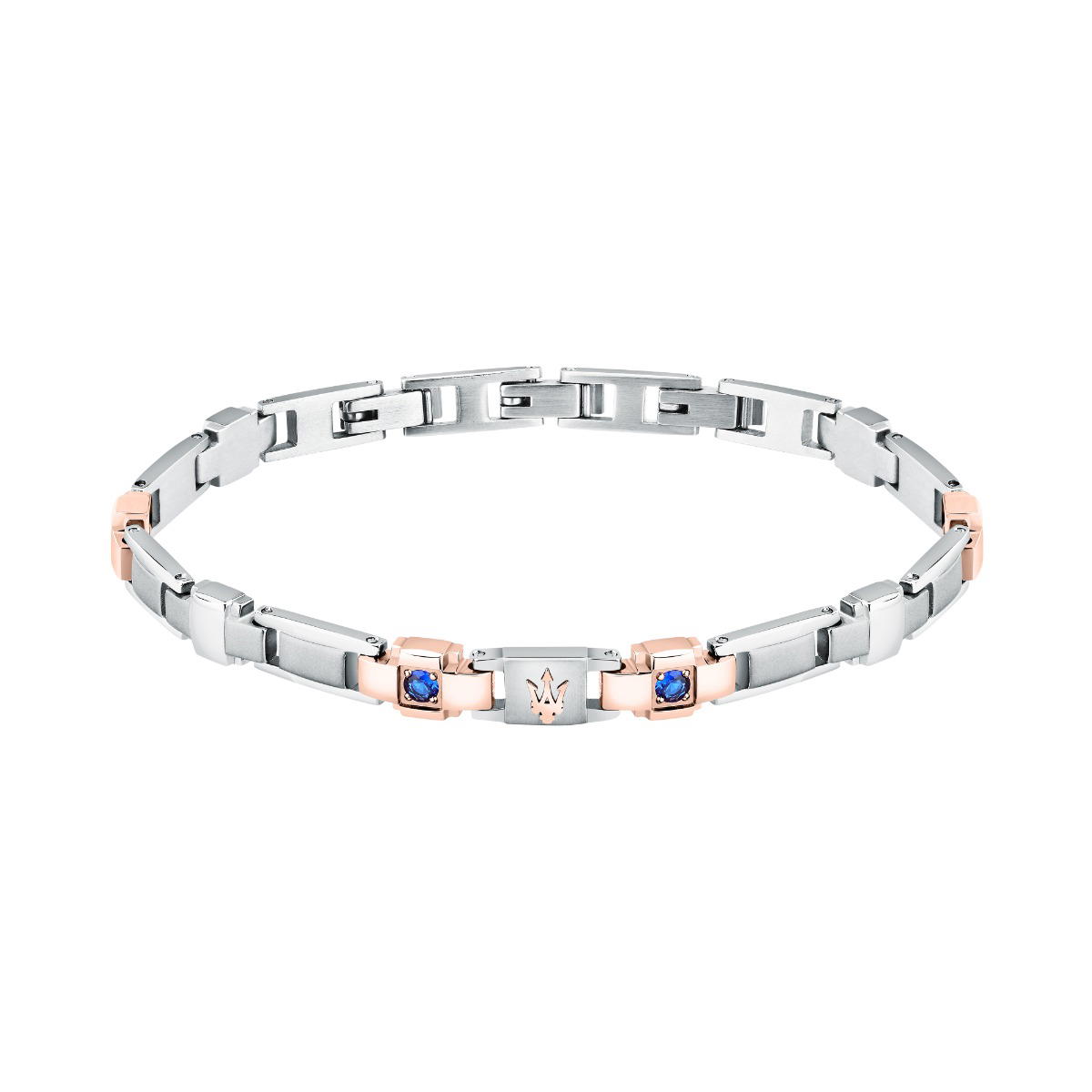 Maserati SAPPHIRE bracelet steel silver , rose gold size 18+3.5CM