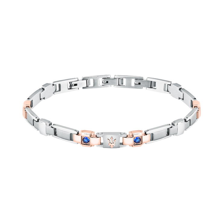 Maserati SAPPHIRE bracelet steel silver , rose gold size 18+3.5CM