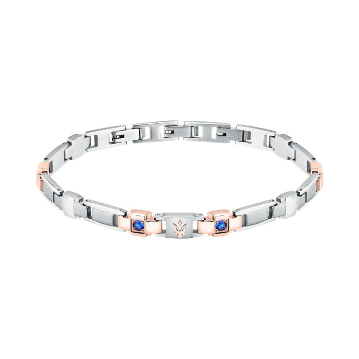 Maserati SAPPHIRE bracelet steel silver , rose gold size 18+3.5CM