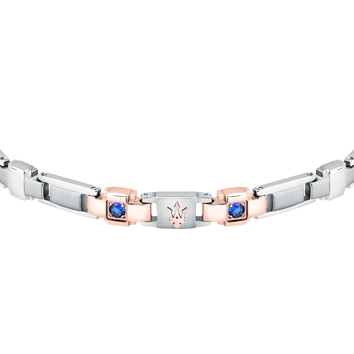 Maserati SAPPHIRE bracelet steel silver , rose gold size 18+3.5CM