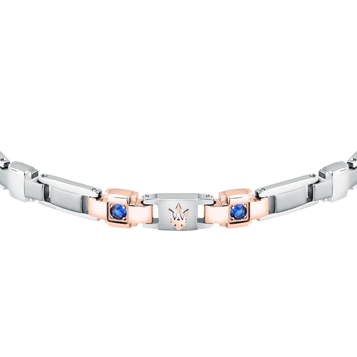 Maserati SAPPHIRE bracelet steel silver , rose gold size 18+3.5CM